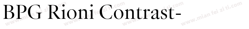 BPG Rioni Contrast字体转换